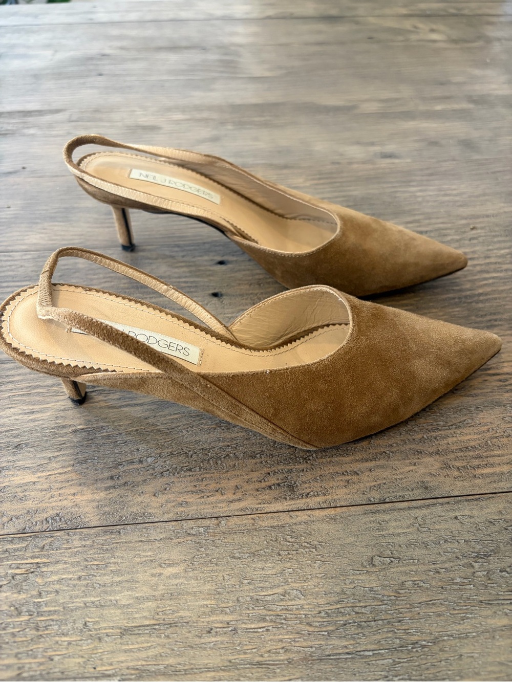 Neil J Rodgers Suede Slingback Pumps